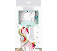 Avenue Mandarine - Ref PP035C - Friends to Paint Painting Kit - Simone the Unicorn - 24cm Printed Cotton Animal, Full Instructions Supplied, Suitable for Ages 6+