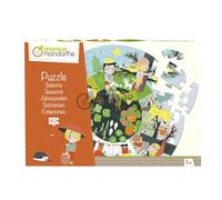 Avenue Mandarine - Ref PU007O - 40-Piece Puzzle for Children - The Seasons - Circular Puzzle, 46 x 46cm, Discover the Seasons & Their Characteristics, Suitable for Ages 5+