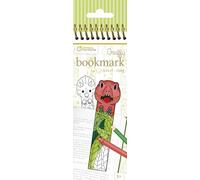 Avenue Mandarine - Spiral coloring book - 24 coloring bookmarks (12 designs x 2) 250g paper - Dinosaurs - From 5 years old - Graffy Bookmark, GY145C
