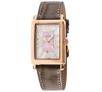 Avenue of Americas Mini, Swiss Quartz Watch, Pink MOP Dial, Italian Leather, and Sapphire Crystal Gevril Tan One Size