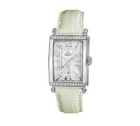 Avenue of Americas Mini, Swiss Quartz Watch, White/Green MOP Dial, Calfskin Alligator, and Sapphire Crystal Gevril White One Size