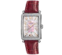 Avenue of Americas Mini, Swiss Quartz Watch, White/Green MOP Dial, Calfskin Alligator, and Sapphire Crystal Gevril Pink One Size