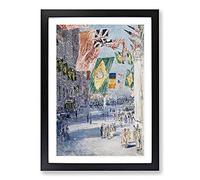 Avenue of The Allies by Childe Hassam Framed Print | A2 Black Framed Wall Art | Ready to Hang | Modern Nature Picture | Living Room Bedroom Lounge Office