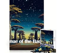 Avenue of The Baobabs, Madagascar 1000-piece Puzzle for Teenagers Thinking Skill Calm Distraction Smooth Cut Great Gift (50x75cm)