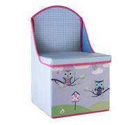 avenza polyester kids owl storage seating chair in purple