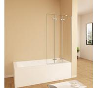 AVER-GROWTH 1000X1400mm 3 Fold Folding Hinge 6mm Glass Bathroom Shower Bath Screen Door Panel
