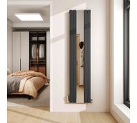 AVER-GROWTH 1800X407mm Vertical Radiator Single Flat Panel Central Heating Radiator With Mirror Anthracite