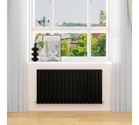 AVER-GROWTH 600X1156mm Horizontal Double Flat Panel Designer Radiator Black
