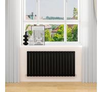 AVER-GROWTH 600X1156mm Horizontal Single Flat Panel Designer Radiator Black
