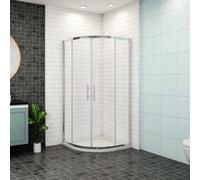 AVER-GROWTH Chrome 900X900X1850mm Shower Enclosure Quadrant Shower Door Shower Screen Toughened Safety Glass