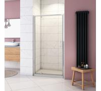 AVER-GROWTH Chrome Framed 800X1850mm Pivot Door Shower Enclosure Toughened Safety Glass Screen