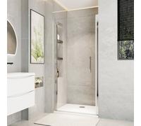 AVER-GROWTH Chrome Frameless 900X1850mm Pivot Shower Door Shower Enclosure Toughened Safety Glass Screen