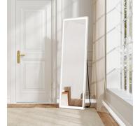 AVER-GROWTH Full Length Mirror With Led Lights 3 Colour Dimmable Brightness Memory Large Dressing Mirror Wall Mounted Floor Standing 150X40Cm