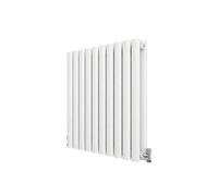 AVER-GROWTH White Designer Radiator Horizontal Oval Column Double Panel Rad 600X590mm