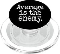 Average Is The Enemy Training Workout Running Fitness Gym PopSockets PopGrip for MagSafe