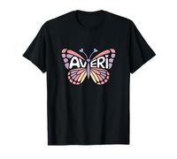 Averi Butterfly - Personalized Cute Name Word Art T-Shirt