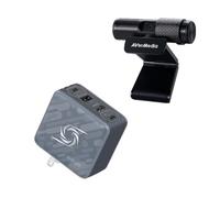 AVerMedia Capture Card & Camera for Switch 2, 1080p60 Capture, 4K60 Passthrough, 100W GaN Charger, Full HD Webcam with Mic, Zero latency, plug and play, Game Recording, Streaming