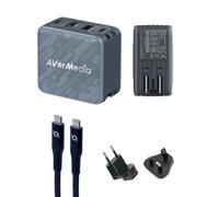 AVerMedia Elite Go - USB-C Capture Card for Streaming, 4K60 HDMI Output, 1080p60 Recording, Portable Switch 2 TV Dock, 100W GaN Charging Hub - PC, Mac, Handhelds, Smartphones/Tablets Compatible