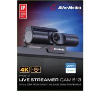 AVerMedia Live Streamer CAM 513 - 4K30 UHD, Ultra Wide Angle Webcam