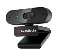 AVerMedia PW310P Webcam, Webcam Cover, 1080p/30fps Videochat and Recording, Plug and play, Microphones, Stream, Autofocus, Works with Skype, Zoom, Team - Black