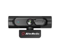 AVerMedia Live Streamer CAM 315, Webcam, 1080p/60fps Recording, Microphones, Fixed Focus, Wide Adjustable Field of View, Works with Skype, Zoom, Teams - Black