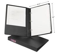 Avery 06400 3 Ring 1" Round Ring Binder for 8.5" x 14" Paper - 1 Black Folder