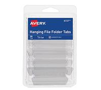 Avery 06727 20 Count .2 Cut Clear Hanging File Tabs - Pack of 6