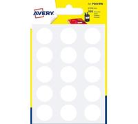 Avery 105 Circle Stickers, 19mm Diameter, White Small Round Dot Adhesive Labels