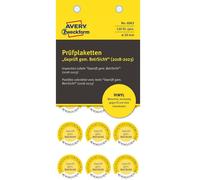 Avery 120 Inspection Stickers Approved Betrsichv 2018-2023 20mm
