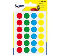 Avery 144 Circle Stickers, 15mm Diameter, Assorted Small Round Dot Adhesive Labels