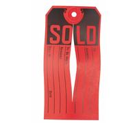 Avery 15161 Sold Tags, Paper, 4 3/4 x 2 3/8, Red/Black (Box of 500)