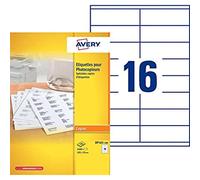 Avery 1600 Address Labels for Monochrome Copier 100 Sheets with 16 Labels Each in White