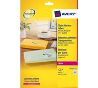 Avery 1625 Mini Sticky Labels (65 per Sheet) - 38.1x21.2mm - Laser Print - Transparent (L7551)