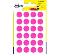 Avery 168 Circle Stickers, 15mm Diameter, Pink Small Round Dot Adhesive Labels