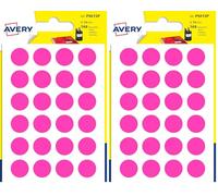 Avery 168 Circle Stickers, 15mm Diameter, Pink Small Round Dot Adhesive Labels (Pack of 2)