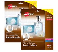 Avery 2 Inch Round Labels for Laser & Inkjet Printers, 300 Labels (22877) (2 Pack, 600 Labels Total)