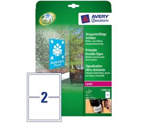 Avery 20x Notice Sign A5 Labels Weather-Proof Stickers Warning Signs Poster