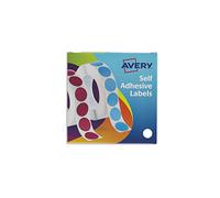 Avery 24-404 Dot Circle Labels Dispenser (19 mm Dia, 1120 Labels) - White