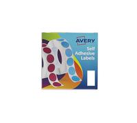 Avery 24-426 Small White Rectangle Printable, Customisable Labels in Dispenser, Hand Write Only, 25 x 50mm, 400 Labels Per Pack