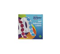 Avery Labels in Dispenser Round 19mm Diameter Green (Pack 1120 Labels) 24-507