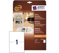 Avery 25x Cards Brochure A5 White Druck-Papier Werbe-Flyer Expose A4 Printer