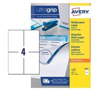 Avery 3483 Multipurpose Labels 105 x 148mm White 4 Per Sheet 400 Labels