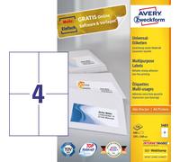 Avery 3483 self-adhesive label Rectangle Permanent White 400 pc(s)