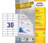 Avery 3489 self-adhesive label Rectangle Permanent White 3000 pc(s)