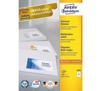 Avery 3653 self-adhesive label Rectangle Permanent White 1400 pc(s)