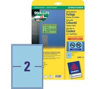 Avery 40x Labels Removable din A5 Blue Hinweis-Schilder Warning Sticker