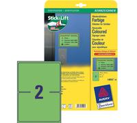 Avery 40x Labels Removable din A5 Green Hinweis-Schilder Warning Sticker
