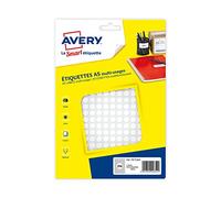 Avery 4704 Tablets - Diameter 8 mm - Sheet A5 - White (PET08W)