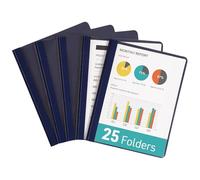 AVERY 47961 Durable Clear Front Report Covers, 1/2 Capacity Fasteners, Dark Blue, 25/Box, Dark Blue