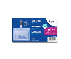 Avery 4826 Security Badge Holder with Clip, 85 x 54 mm - Pack of 25
